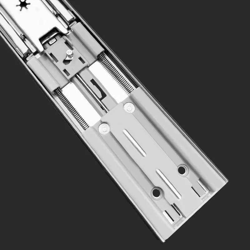 51宽阻尼重型三节钢珠滑轨E1551
