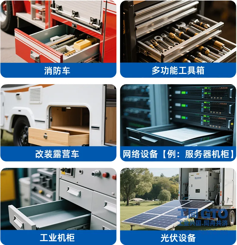 三节重型钢珠滑轨应用场景