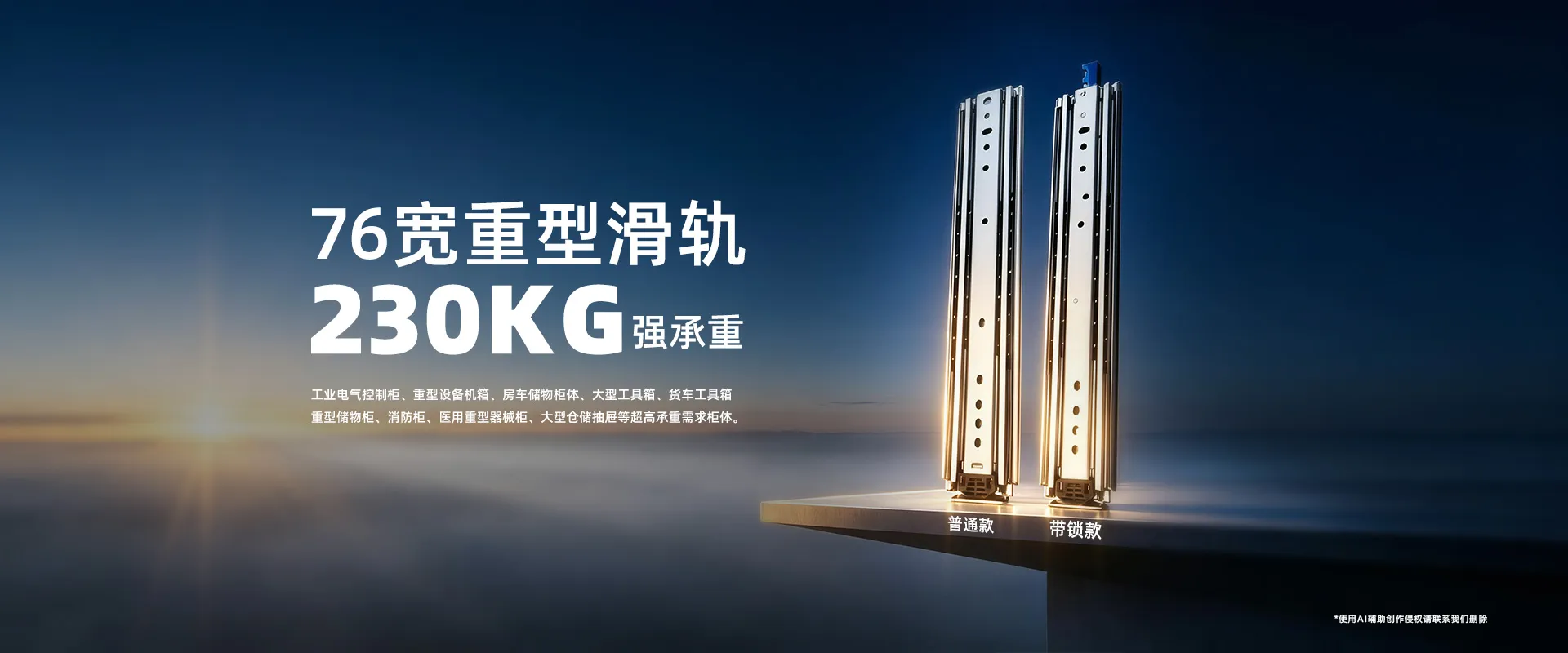 76宽重型钢珠滑轨